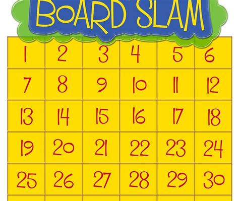 Board Slam Printable
